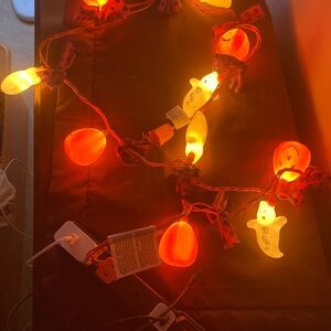 Avon Orange and White Holiday Ornaments